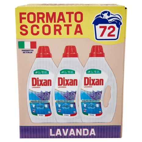 DIXAN Liquido Lavanda 3x24=72 Lavaggi 3 x 1.080 ml